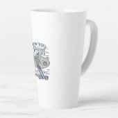 Tasse Latte Born To Ski Forced to work (Angle droit)