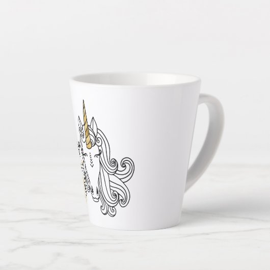 Tasse Latte Born Unicorn Christmas (Angle droit)