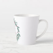 Tasse Latte Boss Lady Boho Verdure Wreath Red Berries Holiday (Droite)