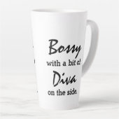 Tasse Latte Bossy Avec Un Peu De Diva Moderne À La Mode (Angle droit)