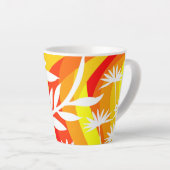 Tasse Latte Botanique orange et blanche (Angle droit)