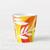 Tasse Latte Botanique orange et blanche (Devant)