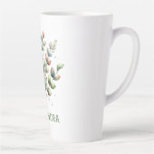 Tasse Latte Botanique vert clair Eucalyptus feuille personnel (Droite)
