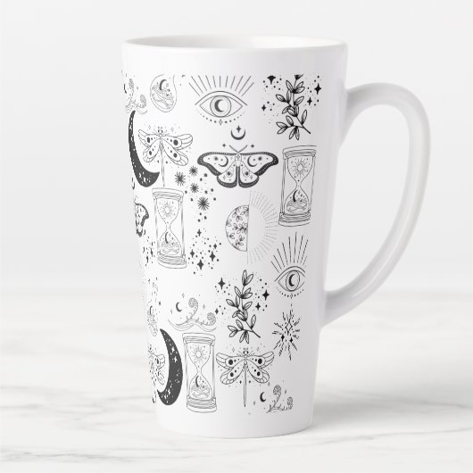 Tasse Latte Bouche céleste, goth, sorcière (Droite)