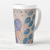 Tasse Latte Bouche en latte bleu paon (Angle droit)