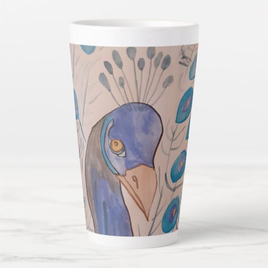 Tasse Latte Bouche en latte bleu paon (Devant)