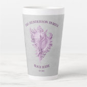 Tasse Latte Bouche en latte de cône magenta (Devant)