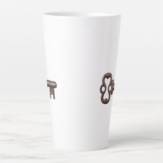 Tasse Latte Bouchon clé (Devant)