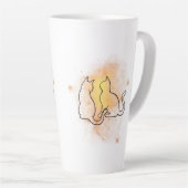Tasse Latte Bouchon d'aquarelle (Angle droit)