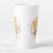 Tasse Latte Bouchon d'aquarelle (Devant)