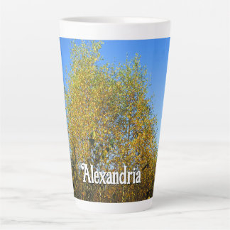Tasse Latte Boucles d'automne Sky Dancing - Grande personnalis