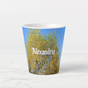 Tasse Latte Boucles d'automne Sky Dancing - Petites feuilles p