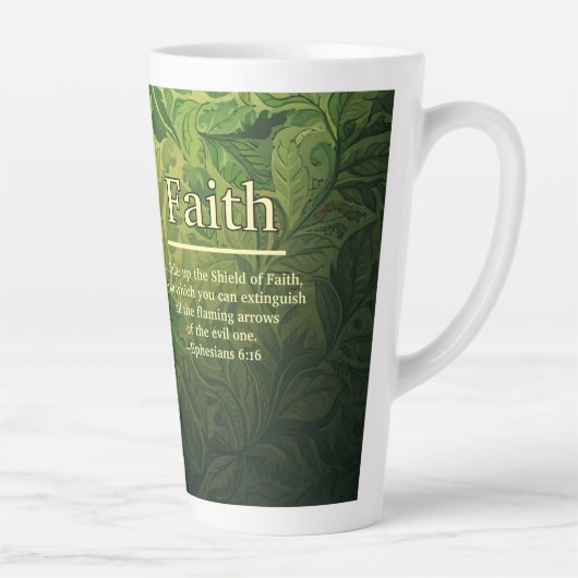 Tasse Latte Bouclier de foi (Droite)