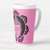 Tasse Latte Bouddha Head Accueil Cadeau (Angle droit)