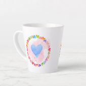 Tasse Latte Boue arc-en-ciel aquarelle (Angle gauche)