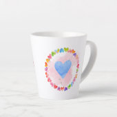 Tasse Latte Boue arc-en-ciel aquarelle (Angle droit)
