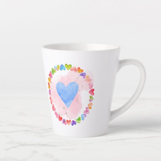 Tasse Latte Boue arc-en-ciel aquarelle (Droite)