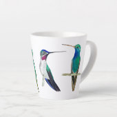 Tasse Latte Boue de colibris personnalisée (Angle droit)