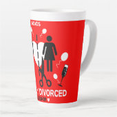 Tasse Latte Boue de survie du divorce (Angle droit)