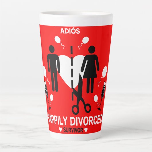 Tasse Latte Boue de survie du divorce (Devant)