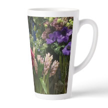 Boue en latte avec de belles fleurs