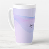 Tasse Latte Boue en latte bleue rose Abstraite (Angle gauche)