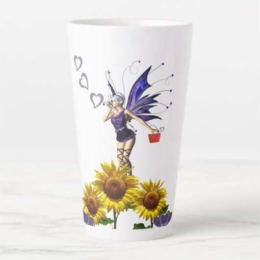 Tasse Latte Boue en latte de fleur de tournesol (Devant)