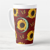 Tasse Latte Boue en latte de papillon de tournesol (Angle gauche)