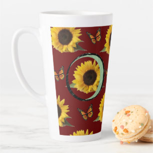 Tasse Latte Boue en latte de papillon de tournesol