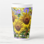 Tasse Latte Boue en latte de papillon de tournesol (Devant)