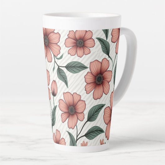 Tasse Latte Boue florale (Angle droit)