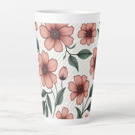 Tasse Latte Boue florale (Devant)