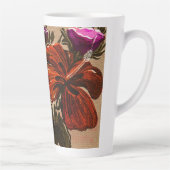 Tasse Latte Boue florale d'automne orange (Droite)
