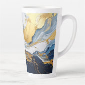 Tasse Latte Bouffée en or et bleu (Droite)