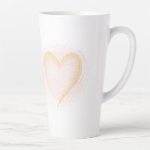 Tasse Latte Boug Coeur Épargné