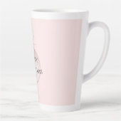 Tasse Latte Boug de café de Noël rose pâle (Droite)