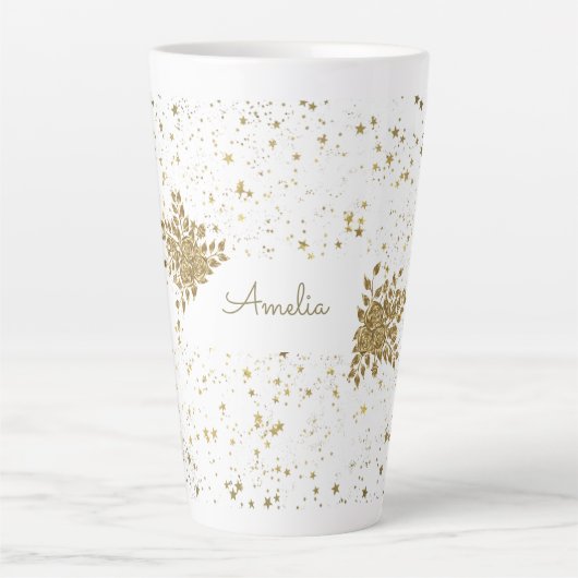 Tasse Latte Boug en latte doré personnalisable (Devant)