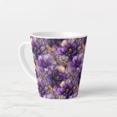 Tasse Latte Boug en latte en céramique en encre d'alcool flora (Angle gauche)