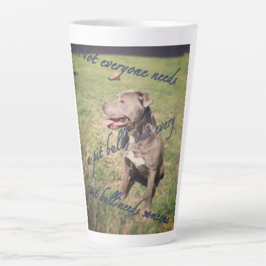 Tasse Latte Boug Pitbull Latte (Devant)