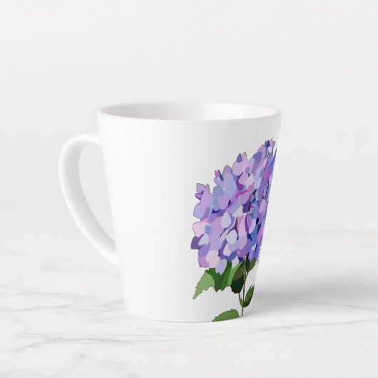 Tasse Latte Bouge de latte d'Hydrangea (Angle gauche)