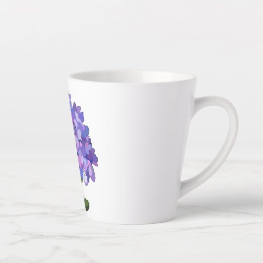 Tasse Latte Bouge de latte d'Hydrangea (Droite)