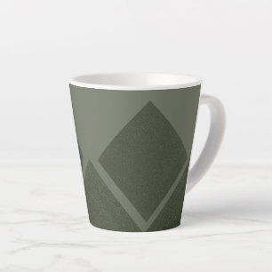 Tasse Latte Bouge en latte verte de mousse de centre diamant -