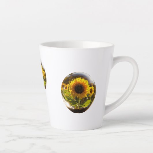 Tasse Latte Bouge Latte Bliss de tournesol - 12 oz (Droite)