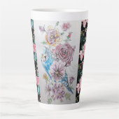 Tasse Latte Bougie bleue Cute et bouge en latte Rose (Devant)