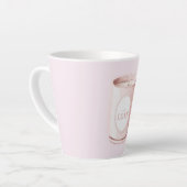 Tasse Latte Bougie d'amour rose (Angle gauche)