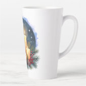 Tasse Latte Bougie de Noël avec Poinsettias (Droite)