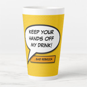 Tasse Latte Boule de la bande dessinée Pop Art personnalisée