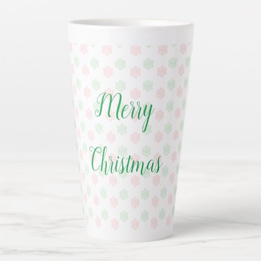 Tasse Latte Boule de neige de Noël (Devant)