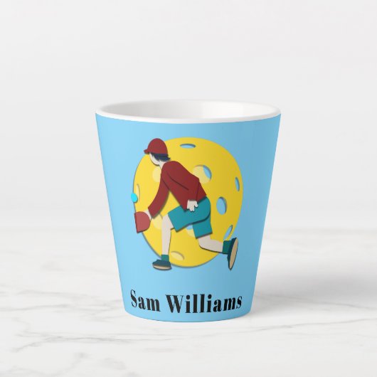 Tasse Latte Boule de pique (Devant)