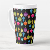 Tasse Latte Boule décorative de Noël rétro (Angle gauche)